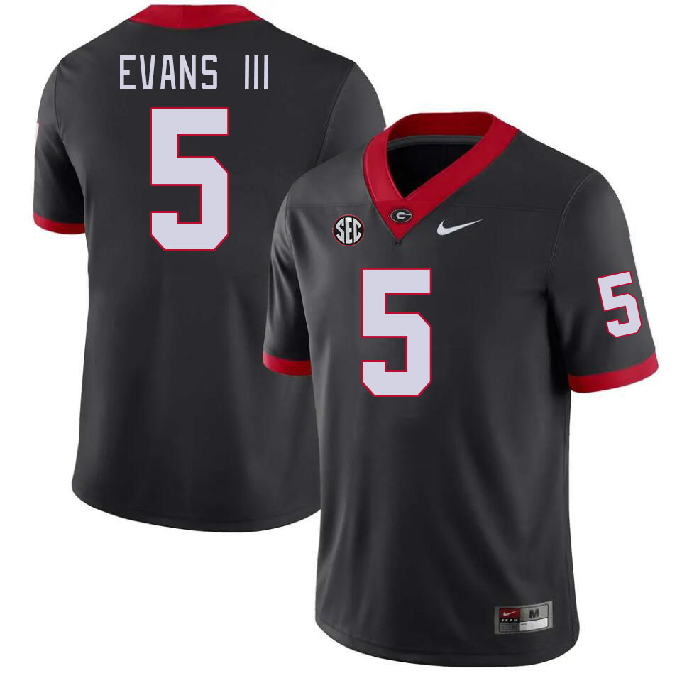 Men #5 Anthony Evans III Georgia Bulldogs College Football Jerseys Stitched-Black